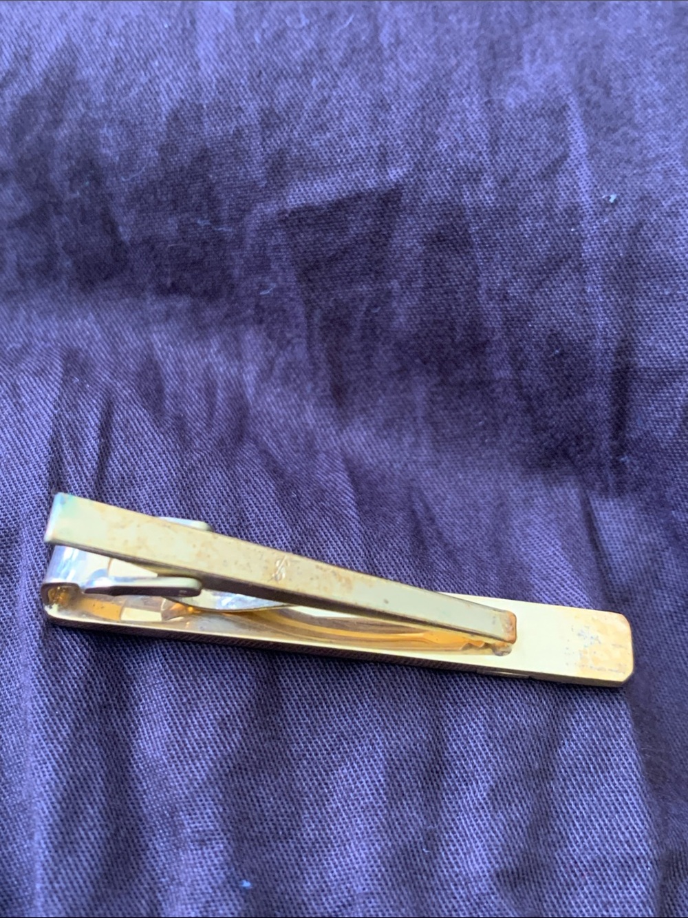 YSL Vintage Gold Black Logo Tie Money Hair Clip Barrette - Picture 4 of 6